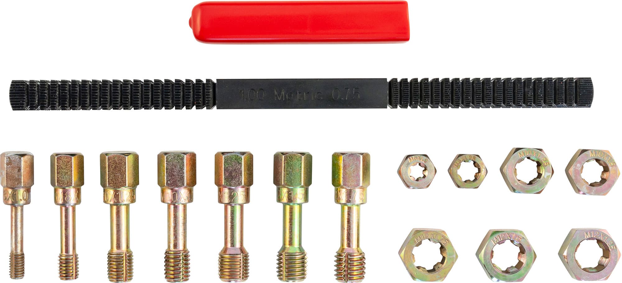 Изображение товара RTK15 Набор для восстановления резьбы M6-М12, 15 предметов Thorvik 1