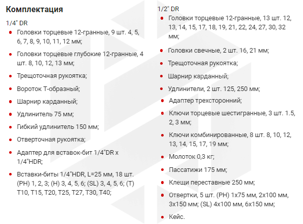 Изображение товара UTS0077/12 Набор инструмента универсальный 1/4", 1/2"DR с головками торцевыми 12-гранными, 77 предметов Thorvik 2