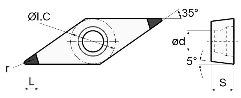 Изображение товара VBGW160408F-1 YCD421, Пластина ZCC-CT 2