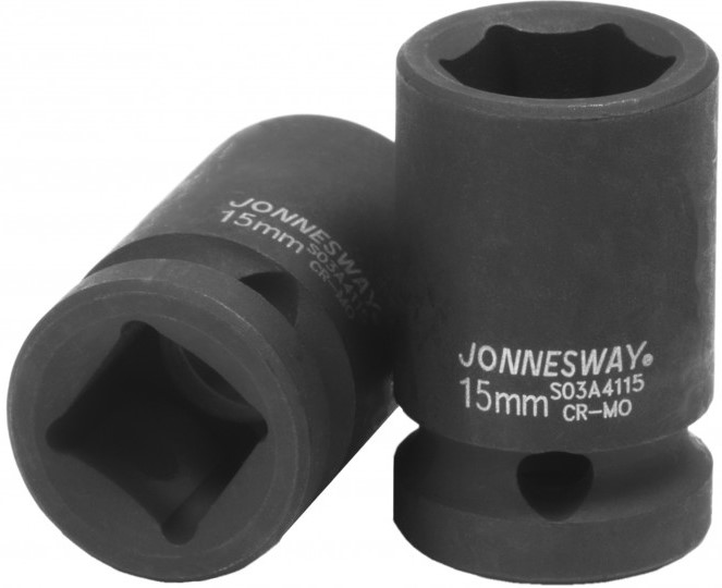 S03A4115 Головка торцевая ударная 1/2"DR, 15 мм Jonnesway