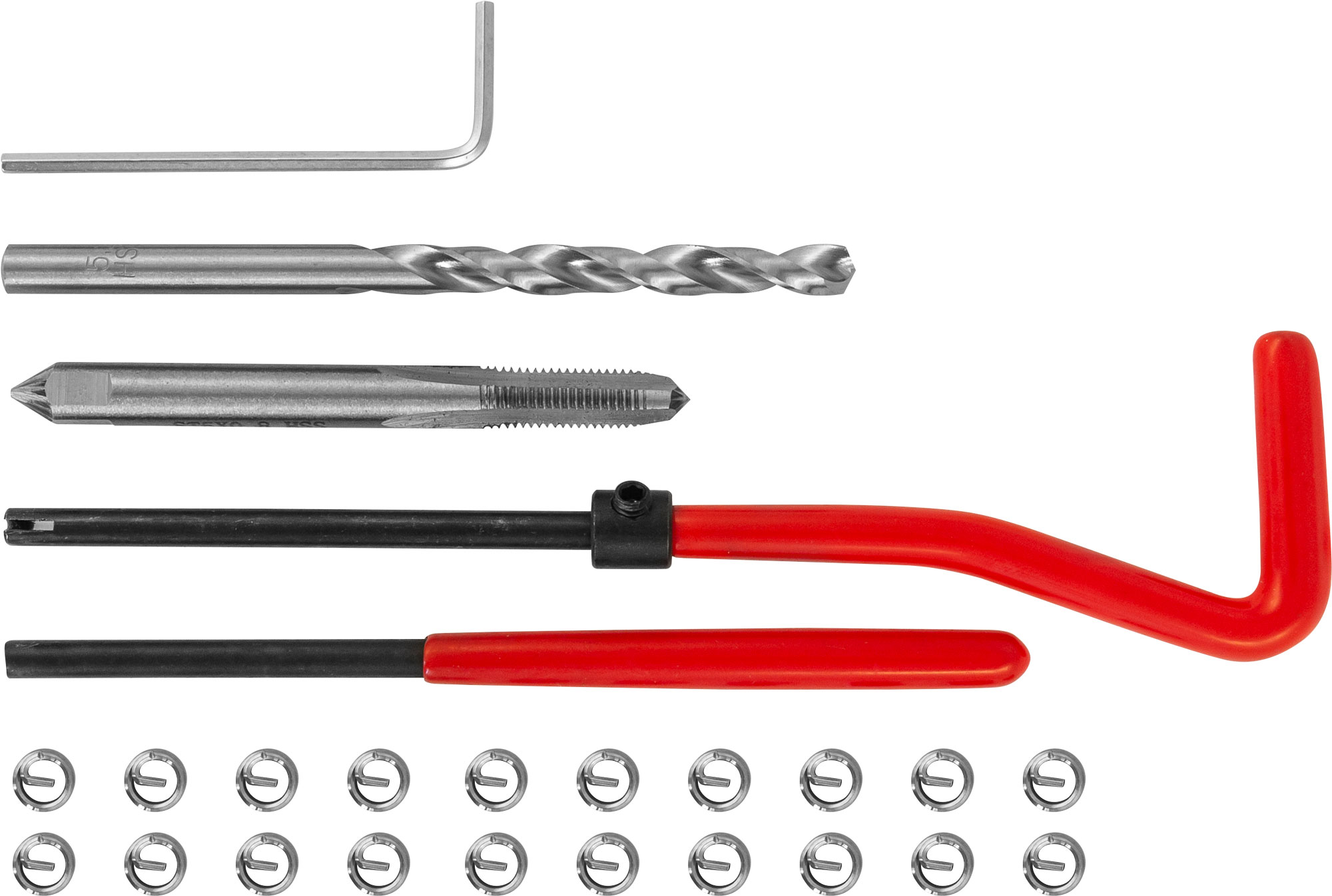 TRIS508 Набор для восстановления резьбы M5x0.8, 25 предметов Thorvik